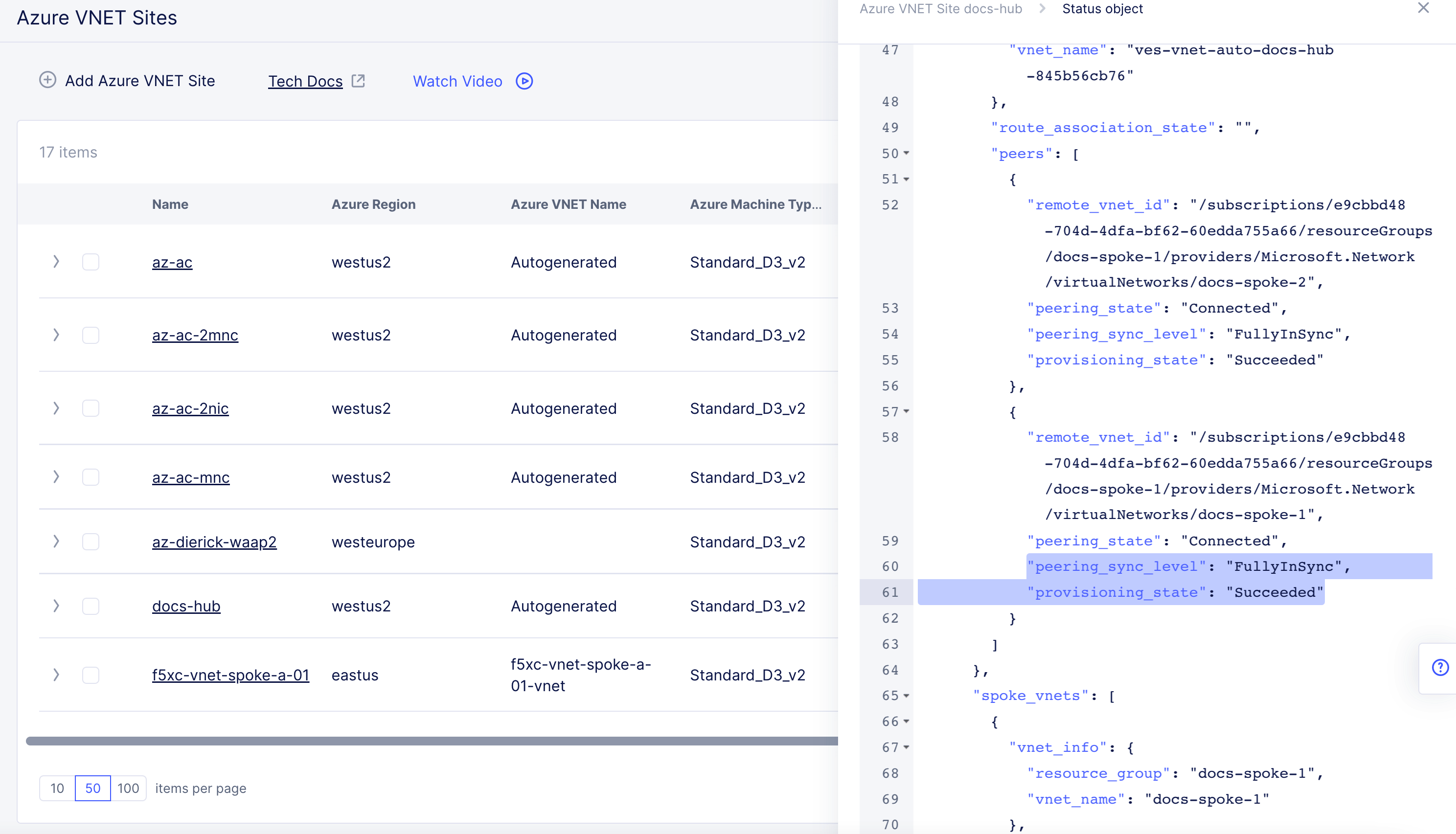 Figure: Peering Status
