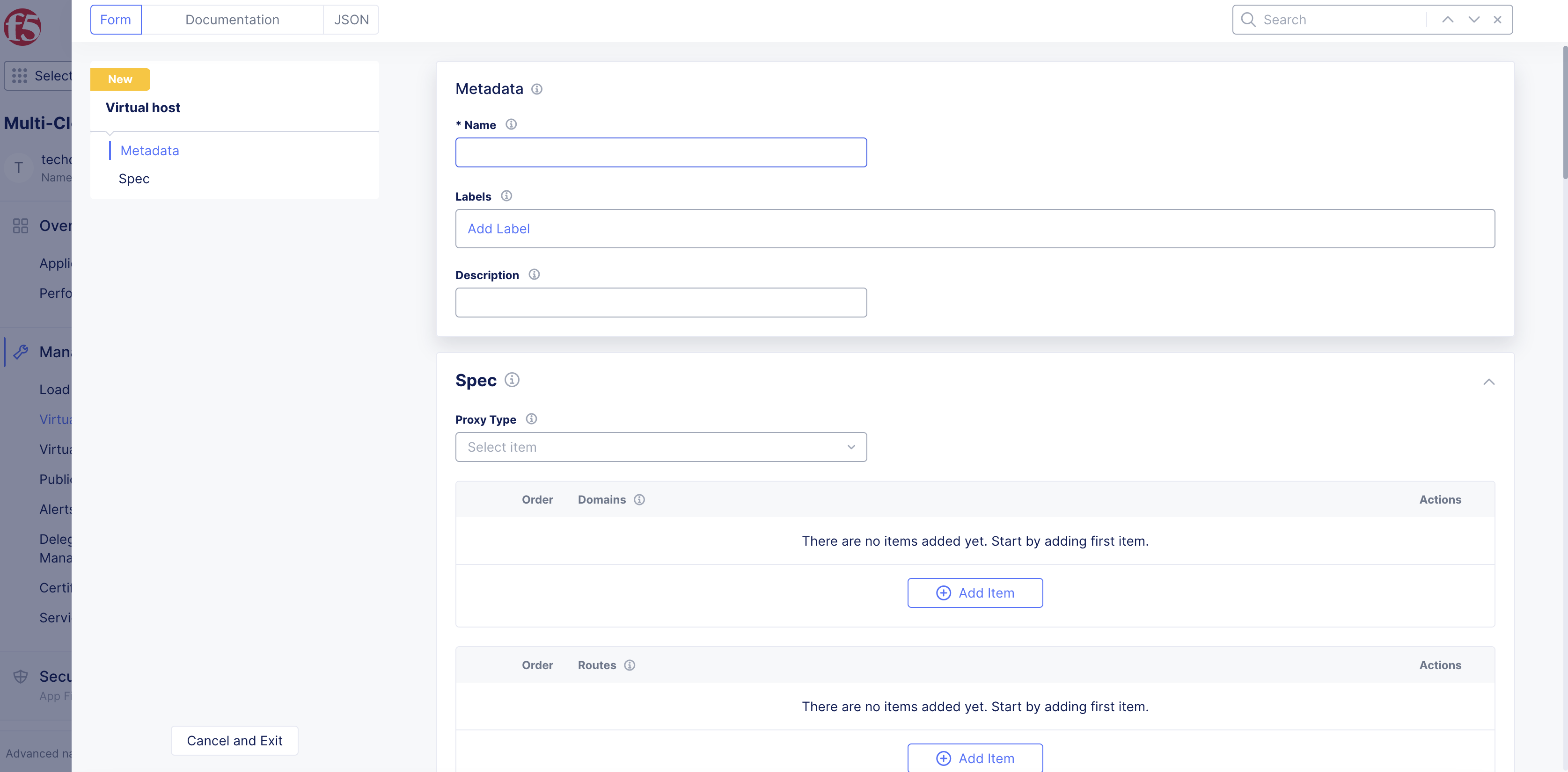 Figure: Virtual Host Configuration