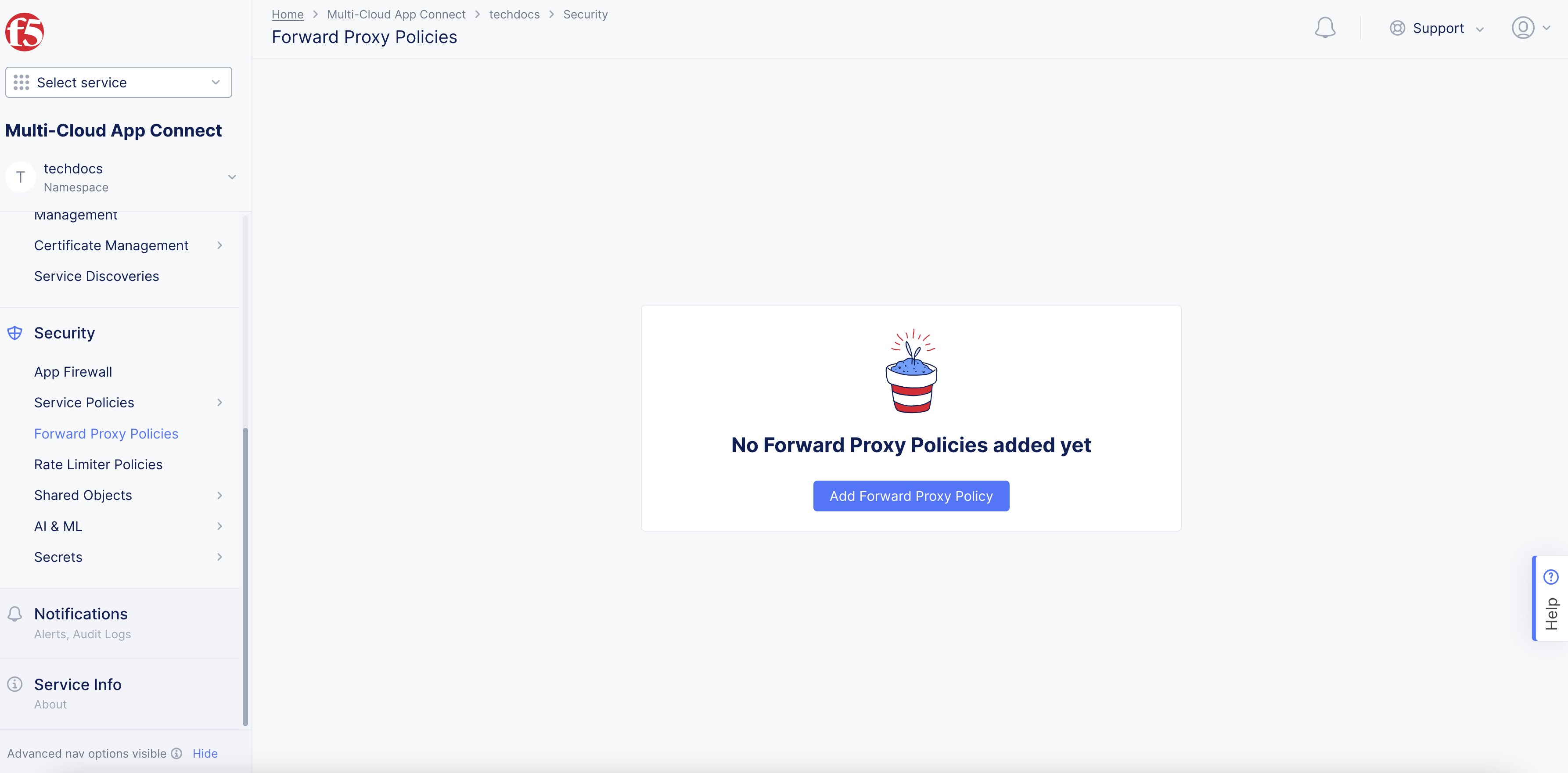 Figure: Add Forward Proxy Policy