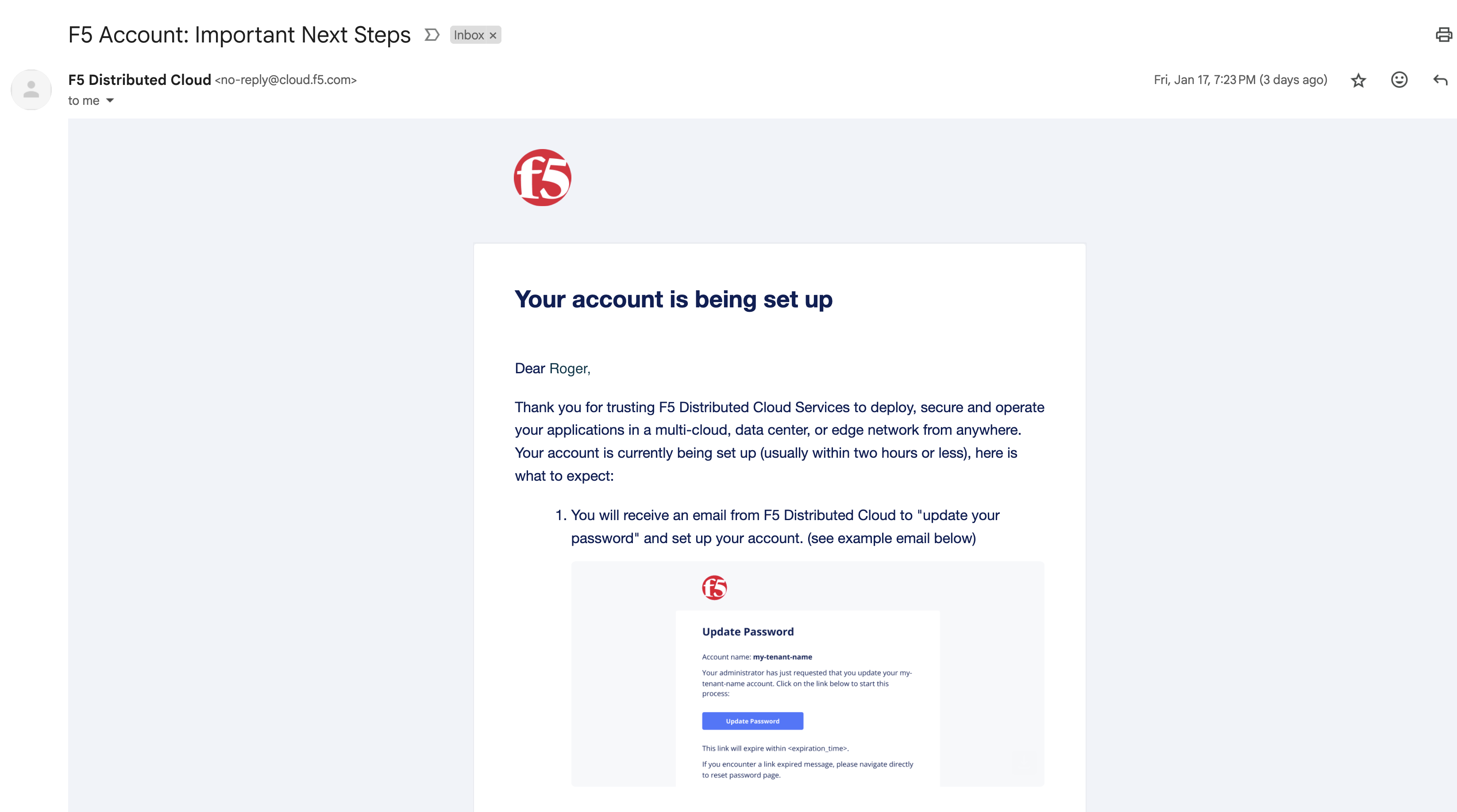 Figure: Email Confirmation